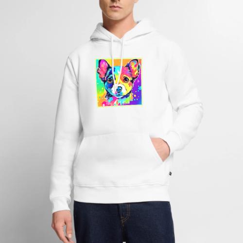 Vivid Puppy Vibes Art Design - Men's Premium Hoodie