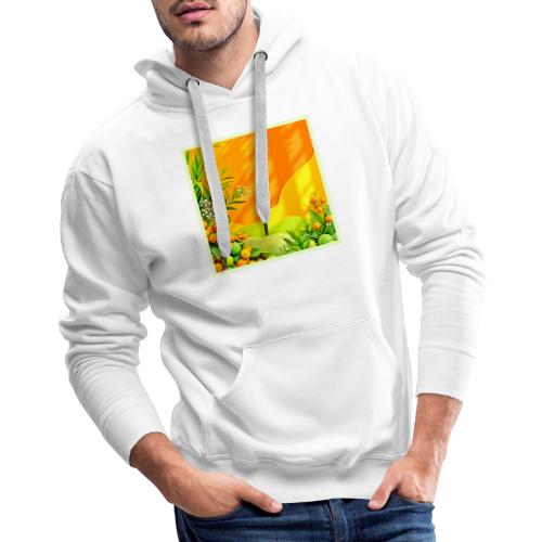 Citrus and Leaves Graphic - Men's Premium Hoodie