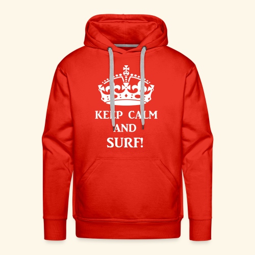 keep calms surf wht - Men's Premium Hoodie