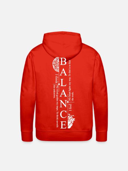 Balance Mind Graphic Tee - Men's Premium Hoodie - red