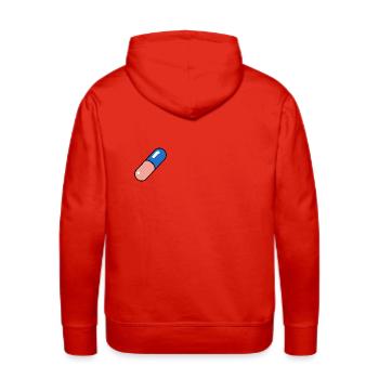 AKIRA PILL - Men's Premium Hoodie - red - Back - Liam (192cm)