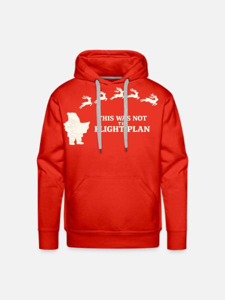 Santa’s Christmas Flight Plan - Men's Premium Hoodie - red