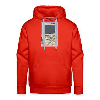 Retro Computer Desktop Setup - Men's Premium Hoodie - red - Front - Liam (192cm)