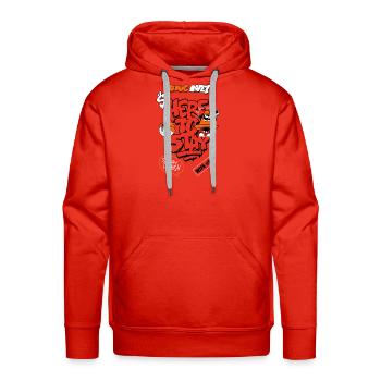 Graffiti Cone Stay Frosty Tee - Men's Premium Hoodie - red - Front - Liam (192cm)