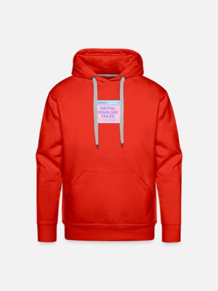 Pastel Glitch Error Window - Men's Premium Hoodie - red