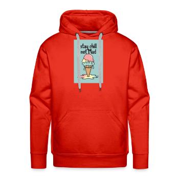 Stay Chill Ice Cream Meltdown - Men's Premium Hoodie - red - Front - Liam (192cm)