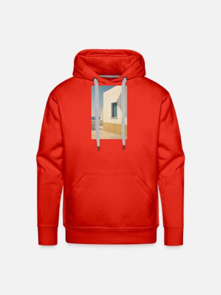 Mediterranean Light by the Sea - Men's Premium Hoodie - red