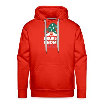 Abuelo Gnome Holiday Design - Men's Premium Hoodie - red - Front - Liam (192cm)