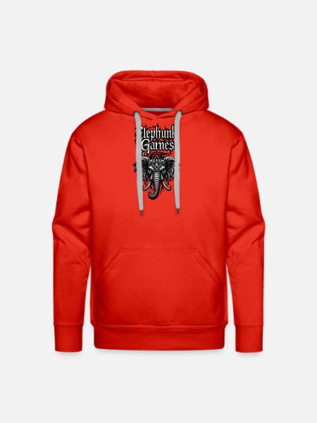 Elephant Games Logo - Men's Premium Hoodie - red