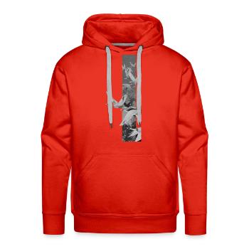 Dove Stripes Mono - Men's Premium Hoodie - red - Front - Liam (192cm)