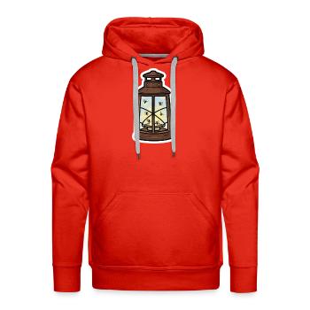 Glowing Firefly Lantern Illustration - Men's Premium Hoodie - red - Front - Liam (192cm)