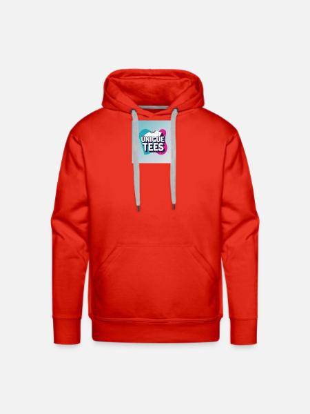 Unique Tees Bold Logo - Men's Premium Hoodie - red