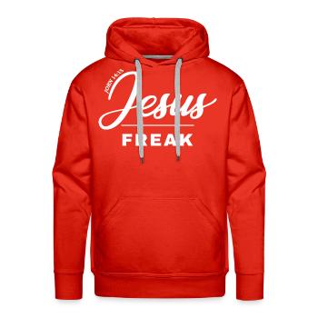 JESUS FREAK - Men's Premium Hoodie - red - Front - Liam (192cm)