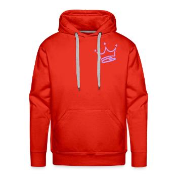 Lavender Crown Line Art - Men's Premium Hoodie - red - Front - Liam (192cm)