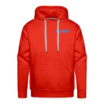 Alpyn Mountain Crest - Men's Premium Hoodie - red - Front - Liam (192cm)
