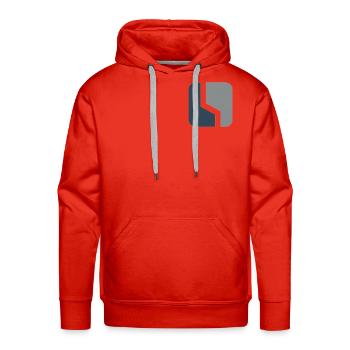 The Core Courier  - Men's Premium Hoodie - red - Front - Liam (192cm)