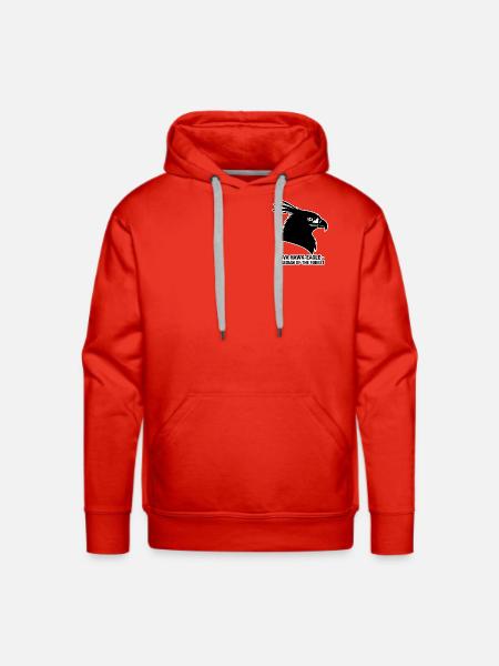 Java Hawk-Eagle: Forest Guardian - Men's Premium Hoodie - red