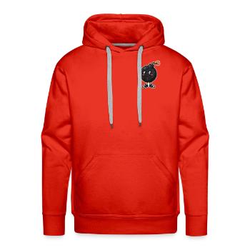 Retro Bomb Mascot Character - Cute Tech Art - Men's Premium Hoodie - red - Front - Liam (192cm)