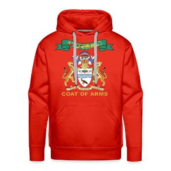 COA - Coat of Arms of Guyana - Coat of Arms X 300 - Men's Premium Hoodie - red - Front - Liam (192cm)