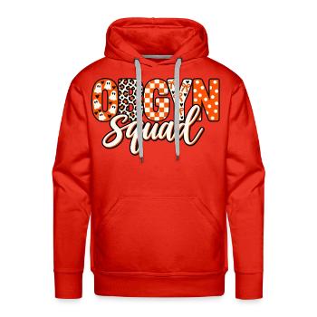OBGYN Squad Halloween Spooky Nurse Medical Designs - Men's Premium Hoodie - red - Front - Liam (192cm)