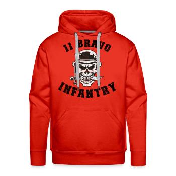 Army Infantry - Men's Premium Hoodie - red - Front - Liam (192cm)