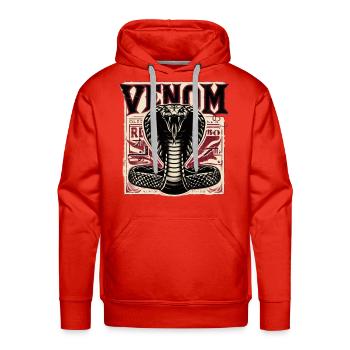Venom Cobra Crest - Men's Premium Hoodie - red - Front - Liam (192cm)