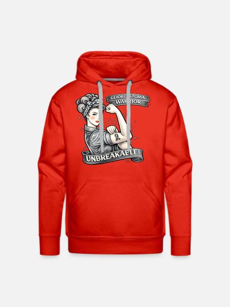 Glioblastoma Warrior: Unbreakable - Men's Premium Hoodie - red