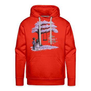 Where Peace Finds Me Lavender Tree - Men's Premium Hoodie - red - Front - Liam (192cm)