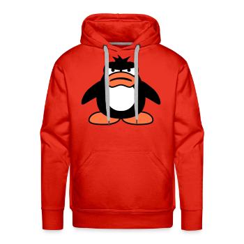 Penguin Angry Unhappy Bad Evil Mad Frustrated Cool - Men's Premium Hoodie - red - Front - Liam (192cm)