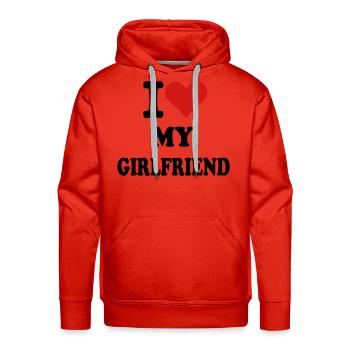 Girlfriend - Men's Premium Hoodie - red - Front - Liam (192cm)