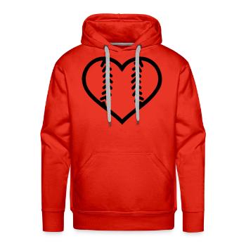 Softball - Men's Premium Hoodie - red - Front - Liam (192cm)