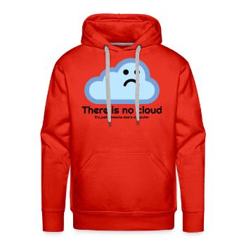 There is no cloud - Men's Premium Hoodie - red - Front - Liam (192cm)