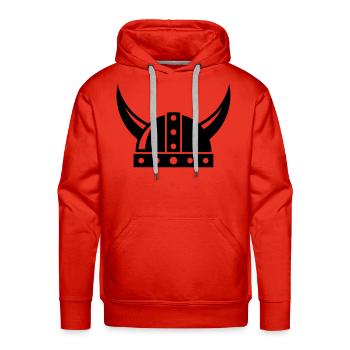 Viking Helmet - Men's Premium Hoodie - red - Front - Liam (192cm)
