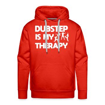 Dubstep Is My Therapy Dancer Musician - Men's Premium Hoodie - red - Front - Liam (192cm)