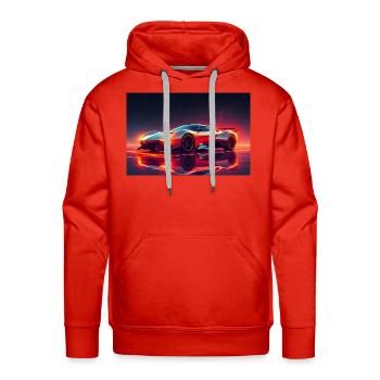 Futuristic sports supercar - Men's Premium Hoodie - red - Front - Liam (192cm)
