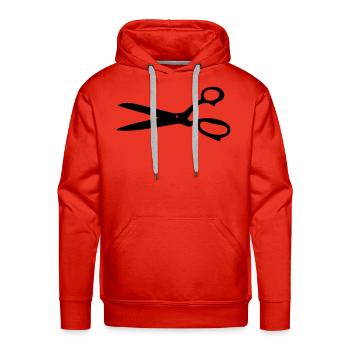 Scissors - Men's Premium Hoodie - red - Front - Liam (192cm)
