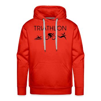 Triathlon - Men's Premium Hoodie - red - Front - Liam (192cm)