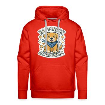 Happiness Department - Men's Premium Hoodie - red - Front - Liam (192cm)
