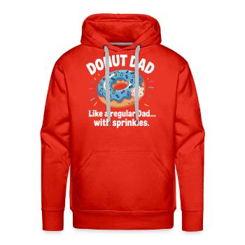 Donut Dad Sprinkles Tee - Men's Premium Hoodie - red - Front - Liam (192cm)