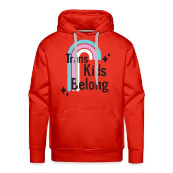 Trans Kids Belong - Men's Premium Hoodie - red - Front - Liam (192cm)