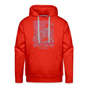 Midnight Readers Circle Coffee Halloween T-Shirt  - Men's Premium Hoodie - red - Front - Liam (192cm)