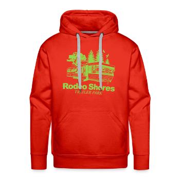 Rodeo Shores Trailer Park  - Men's Premium Hoodie - red - Front - Liam (192cm)