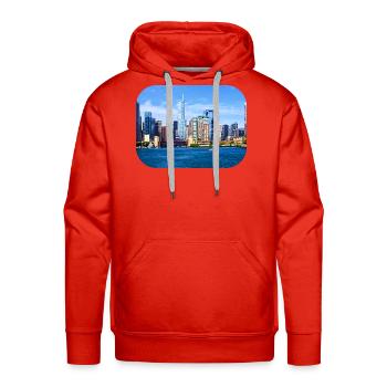 Chicago IL - View From Lake Michigan - Men's Premium Hoodie - red - Front - Liam (192cm)