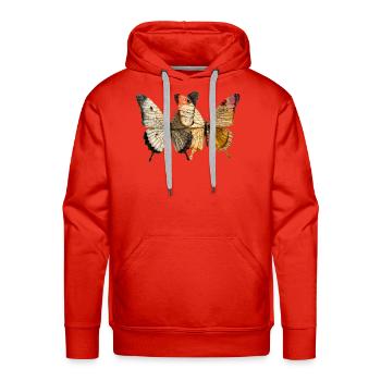 Collage Art Butterflies unique Butterfly Fan - Men's Premium Hoodie - red - Front - Liam (192cm)