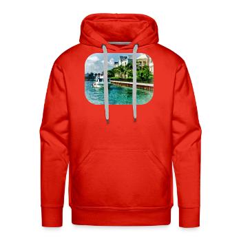 Nassau, Bahamas - Ferry to Paradise Island - Men's Premium Hoodie - red - Front - Liam (192cm)