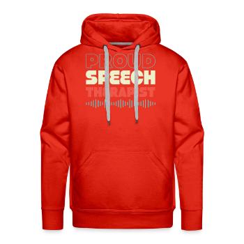 Speech Language Therapy Therapist - Men's Premium Hoodie - red - Front - Liam (192cm)