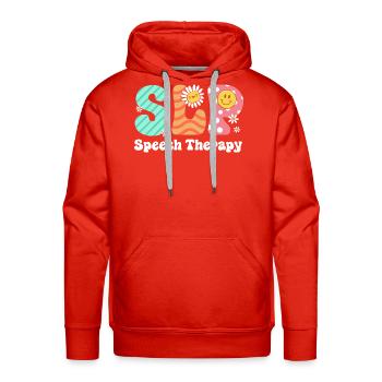 Speech Language Pathologist Speech Therapy - Men's Premium Hoodie - red - Front - Liam (192cm)