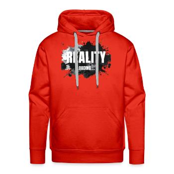 REALITY_LOADING - Men's Premium Hoodie - red - Front - Liam (192cm)