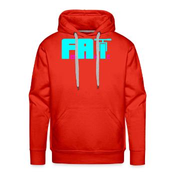 Fausses lettres en gras pour vélo - Molleton à capuche Premium pour homme - rouge - Devant - Liam (192cm)