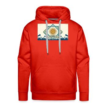La Pasión Alta Sunburst Emblem - Men's Premium Hoodie - red - Front - Liam (192cm)
